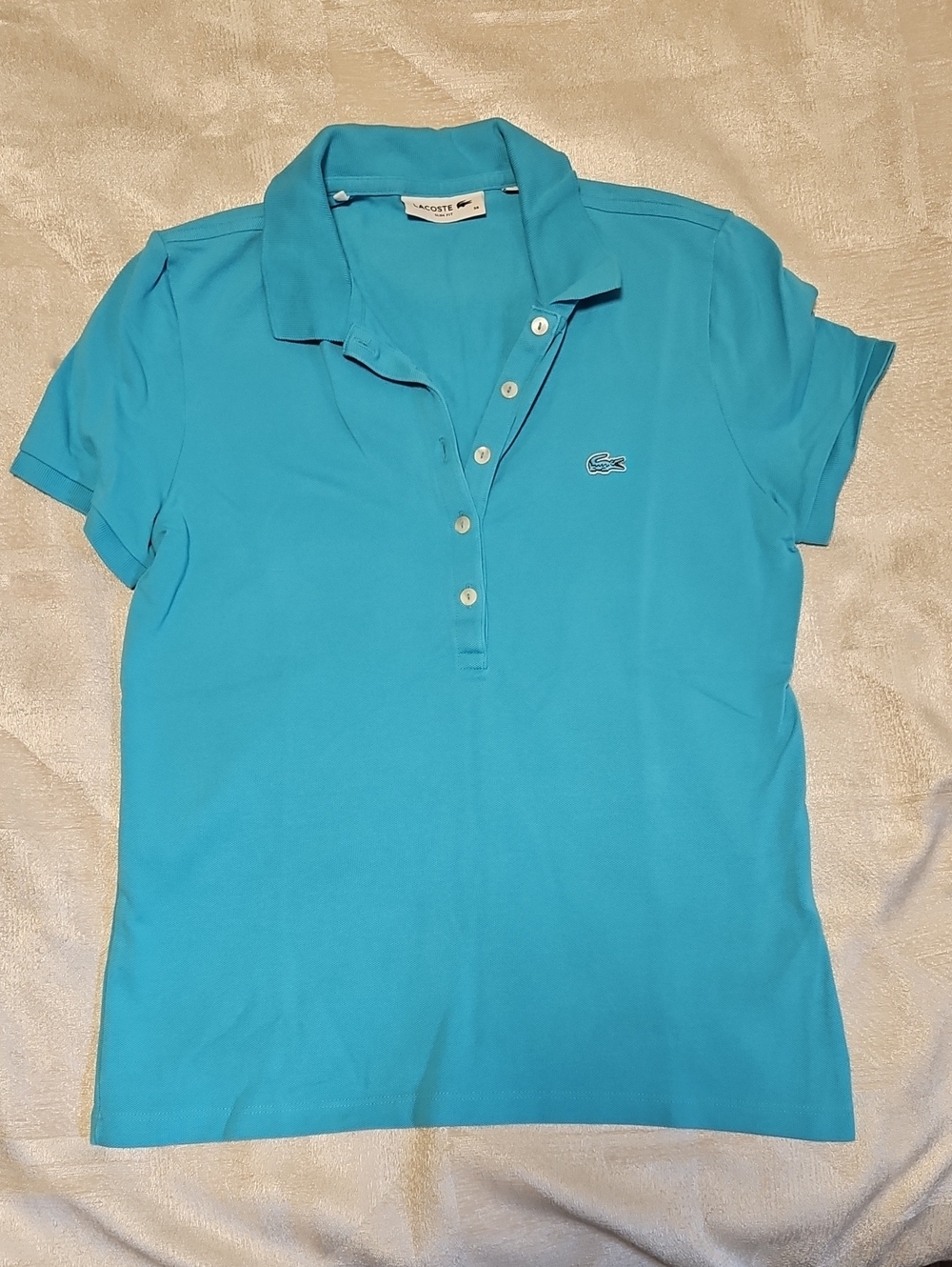 Lacoste Women's Short Sleeve Polo - Turquoise Blue